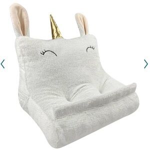 The Big One Unicorn Tablet iPad Pal Throw Pillow Stand Mount Kids White 8.5X11.5
